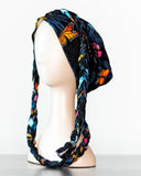 Midnight Monarch braided pull-on chemo cap