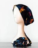 Midnight Monarch braided pull-on chemo cap