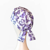 Lavender Butterfly crew chemo cap