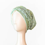 Limelight Sparkle braided pull-on chemo cap