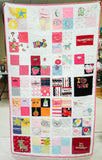 Quilt made from children's clothing