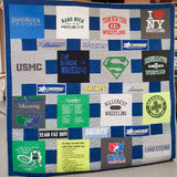 A T-shirt Quilt with extra visual interest
